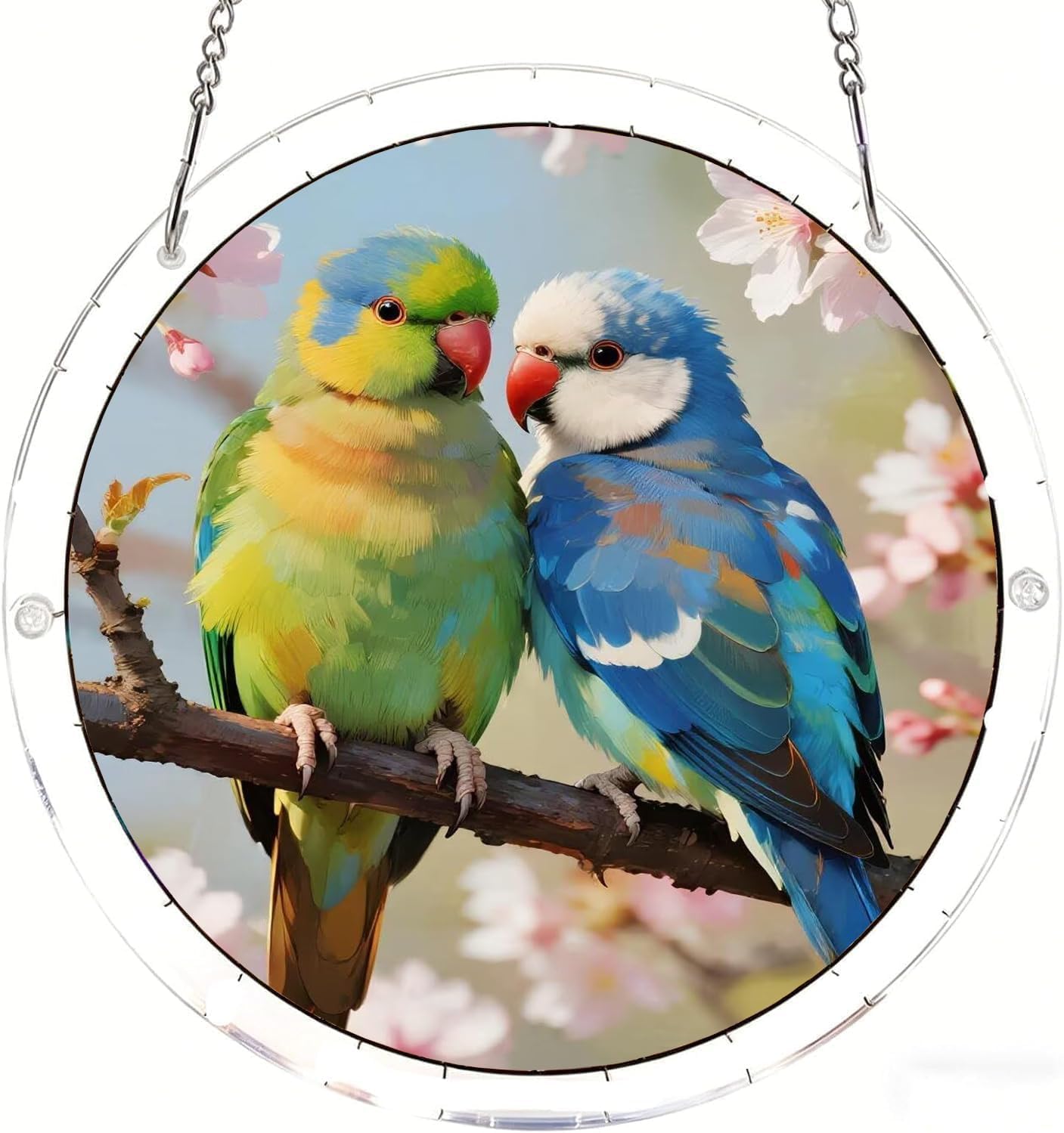 Parrot Art, Acrylic Jigsaw Puzzles Suncatcher, 8.9 Inch Window Hanging Suncatcher Acrylic Puzzle, DIY Home Decor Art Gift