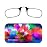 ThinOptics Universal Pod Case + Rectangular Reading Glasses, Color Explosion, 44mm + 1