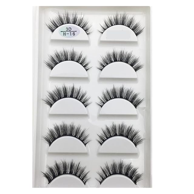 UAMOU 10 50 Boxes 5 Pairs 3D Mink False Eyelashes Hair Natural Cross Long Messy Makeup Fake Eye