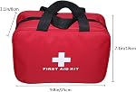 Nylon First Aid Empty Kit,Compact Waterproof and Lightweight First Aid Bag with Zippered for Emergency at Home, Office, Car, Outdoors, Boat, Camping, Hiking(Bag Only)