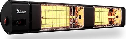 DR. INFRARED HEATER Calentador infrarrojo portátil para interiores y exteriores para patio, garaje, comercial y residencial con control remoto, alto