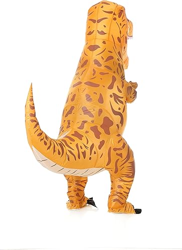 Miniatura 6 de Ouksma Disfraz inflable de Halloween de T-Rex para adultos, disfraz de dinosaurio inflable para adultos, divertido disfraz de Halloween