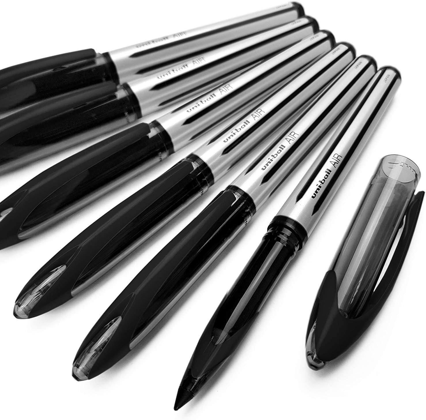 uni-ball AIR - 0.7mm Medium Rollerball - Box of 12 - Black - UBA-188-L