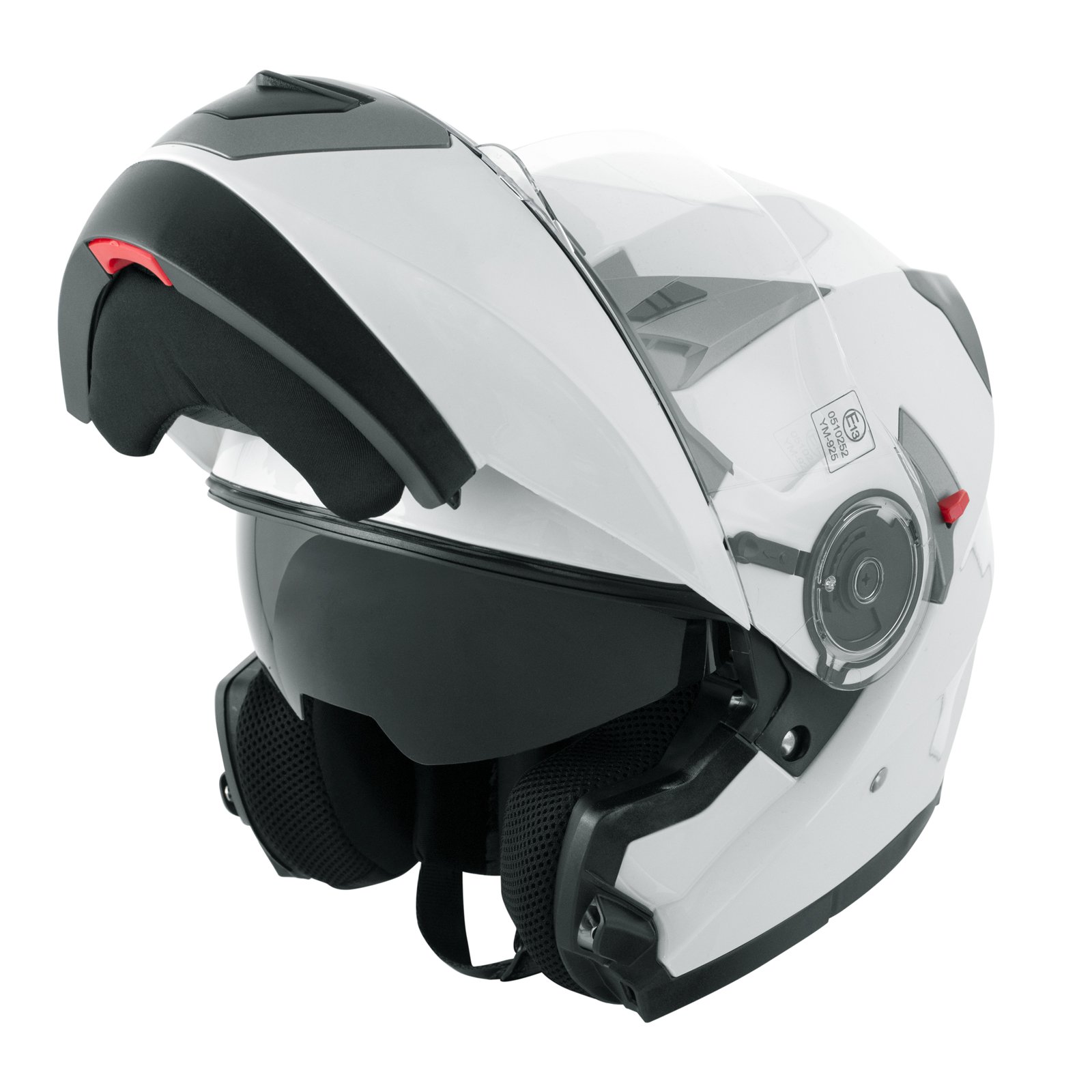 Casco Modular Homologado Moto Touring Sport Pantalla Parasol Blanco S