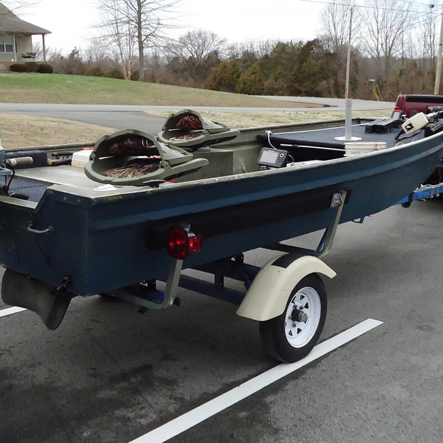 61" Adjustable Boat Trailer Bunk Board Bunkboard Guide-On Rails Zinc-Plated