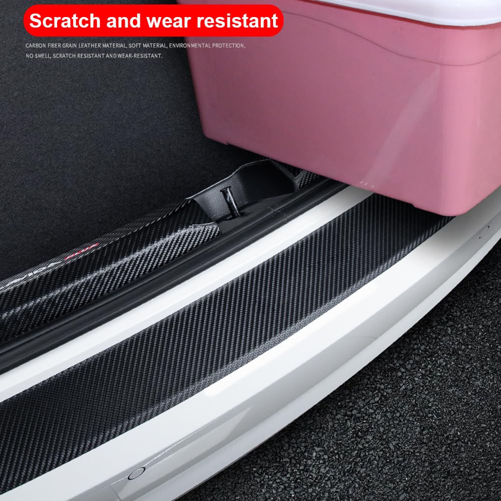 GTME Protezione Paraurti Posteriore per VW Tiguan R-Line 2019-2023, Banda Protezione Bordi Bagagliaio Anti Graffi, Black