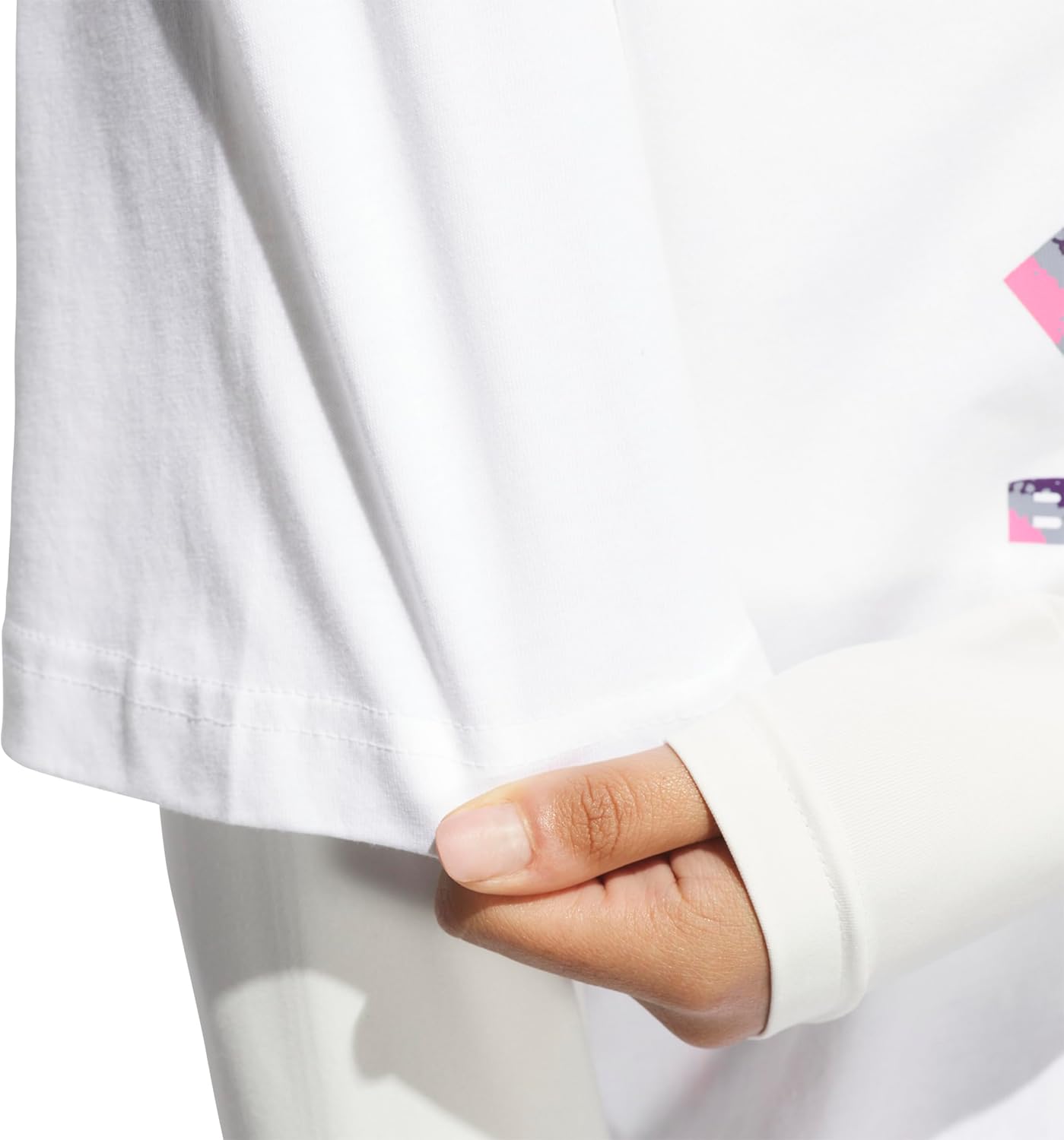 Adidas Womens Basketball Camouflage Logo T-Shirt - Image 6