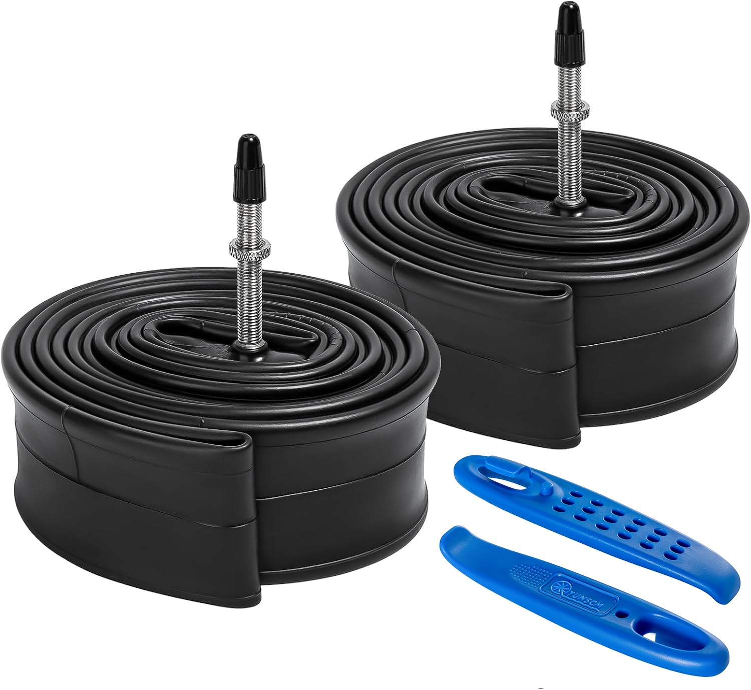 YunSCM 2-PCS 25/32-622 28 inch / 700C Bike inner tube700x25C 700x28C 700x30C 700x32C FV48mm Presta Valve Compatible with 700x25C/32C Road/MTB Bike Tyre Tubes