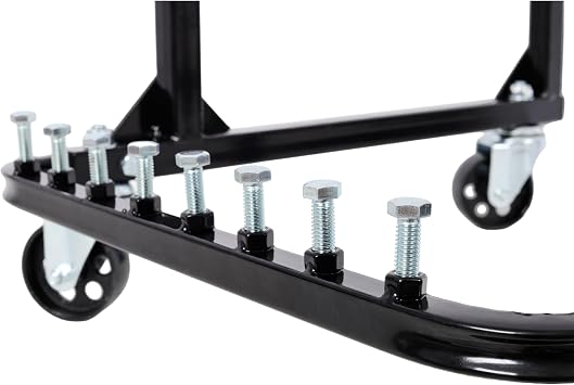 750LBS Heavy-Duty Engine Cradle: Steel Motor Stand with 4 Swivel Casters - 360-Degree Maneuverability for BB-Chevy & GEN-1 SB-Chevy Engines - Industrial-Grade Welding & Easy Assembly
