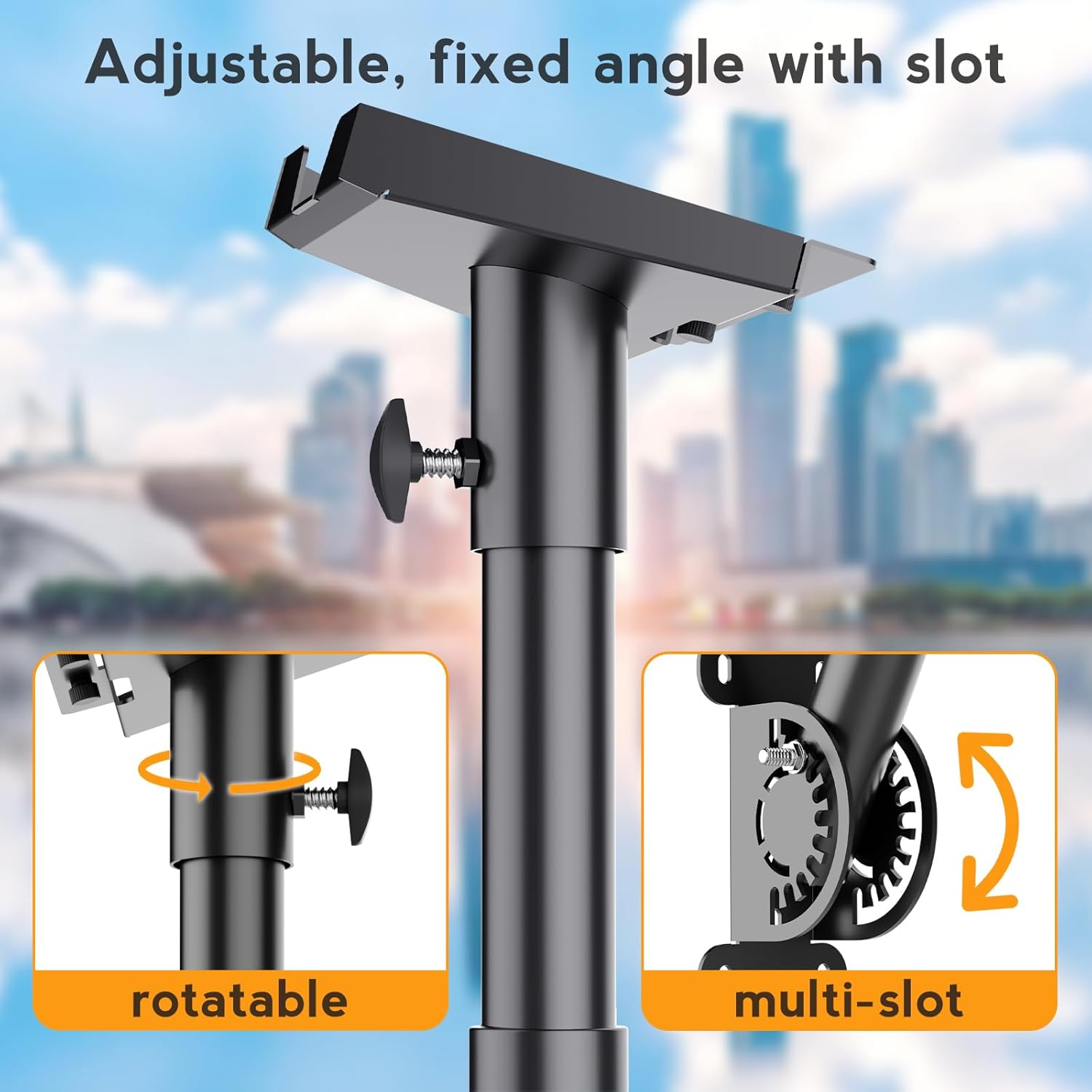 Starlink Gen 3 Mounting Kit - Adjustable Wall/Roof Mount for Standard Dish V3 Includes Long Pipe Adapter & Heavy-Duty Carbon Steel Bracket Compatible with Starlink Gen3 Accessories