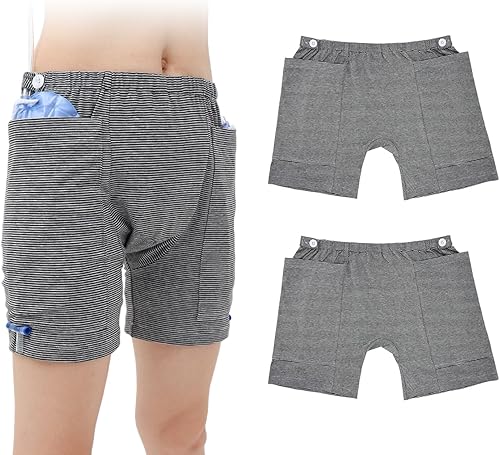 2 bolsas de nefrostomía para mujer, con capacidad para hasta 2 x 67.6 fl oz, pantalones para el cuidado de la incontinencia para Foley, cistostomía