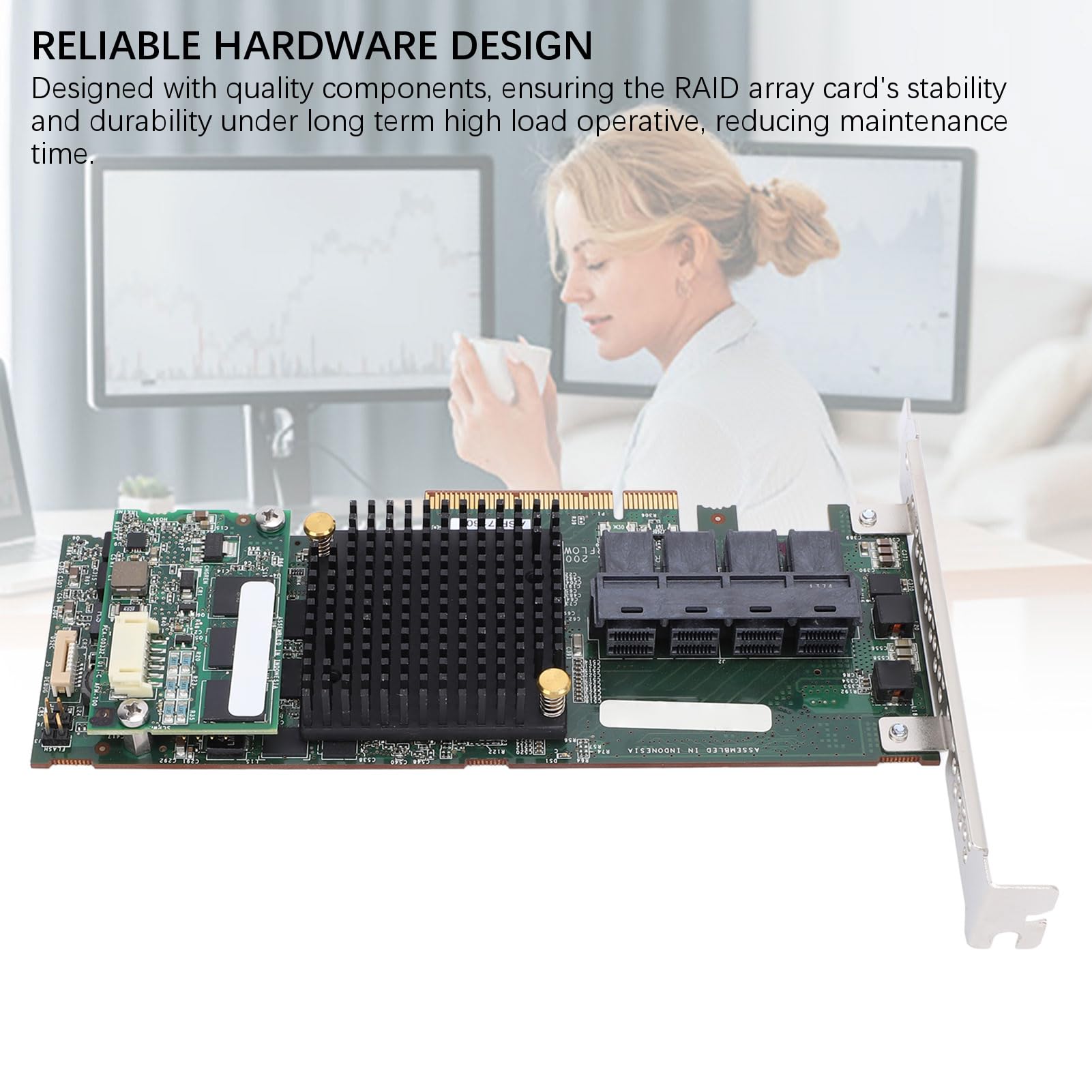 LICAEVEY Tarjeta Controladora Raid SAS, Tarjeta de Matriz ASR 71605, 4 Puertos 8643, caché de 1 GB, Interfaz de Alta Velocidad PCIE X8 de 6 GB, Plug and Play