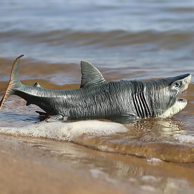 Foto 7 de 7 de JOKFEICE Juguete de Tiburón Megalodón Realista - Figura Grande de Criatura Marina