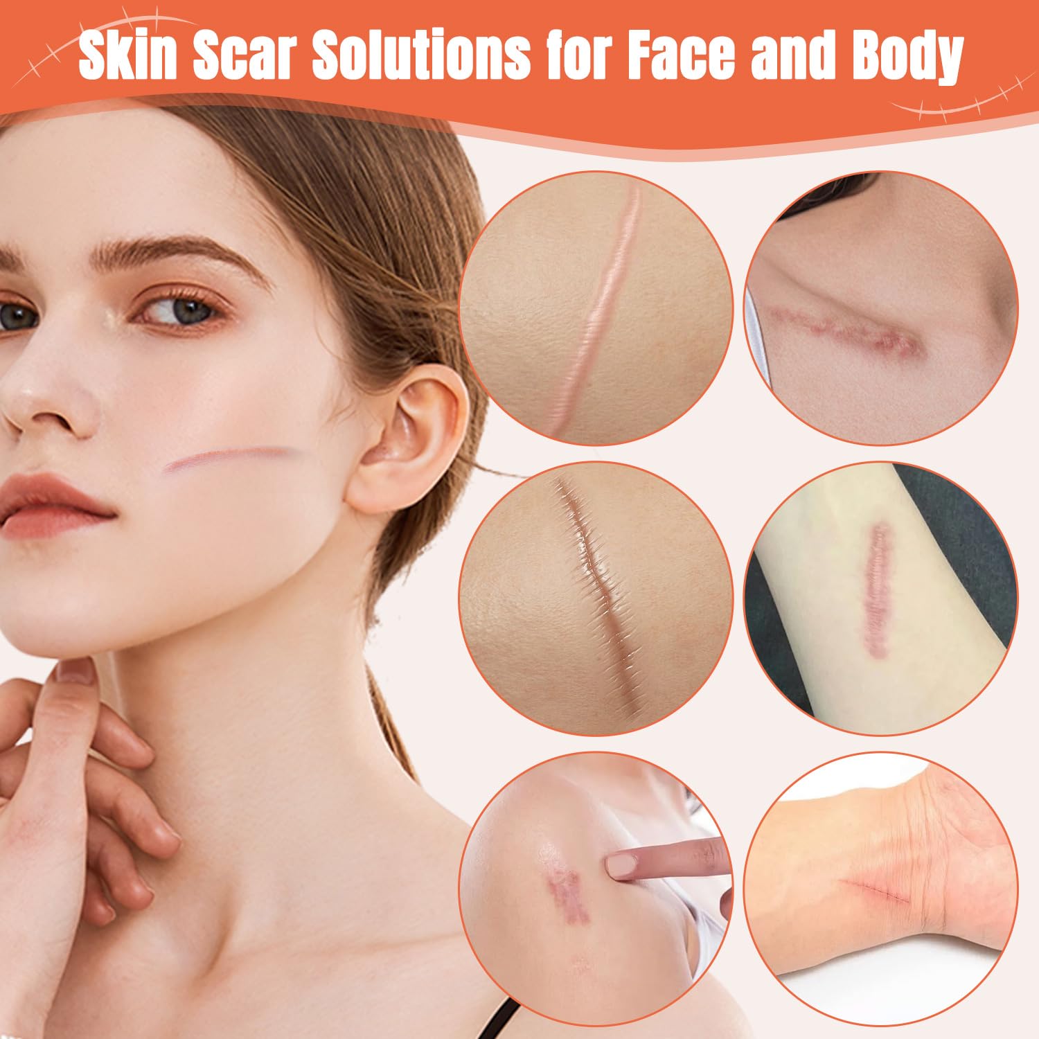 2Pcs Silicone Scar Stick, 60% Scar Solutions for Face and Body Skin, Gentle Ingredients on All Skin Types, Lightweight & Easy to Apply - Image 2
