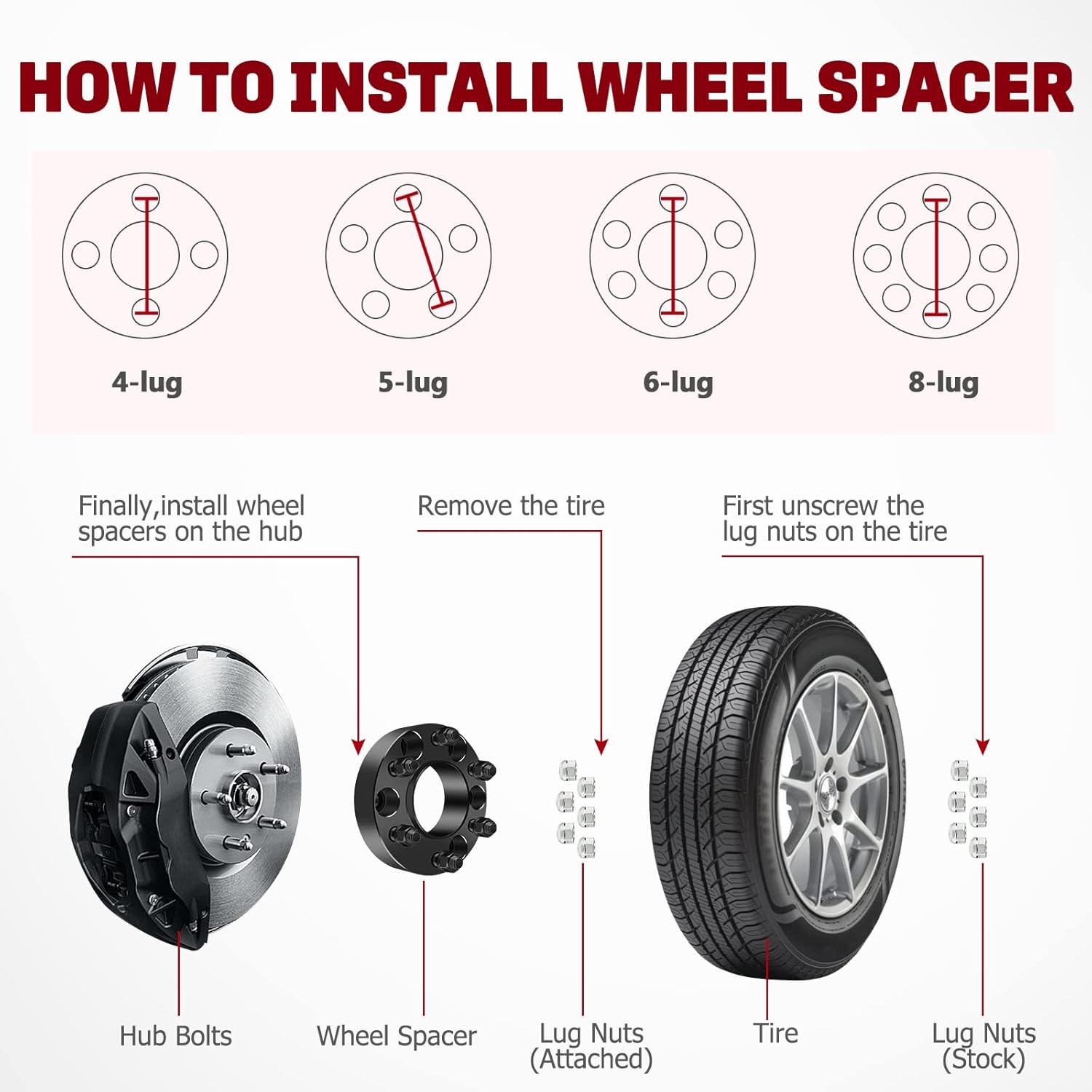6x135 Wheel Spacers for Expedition 2015-2018 2015-2017 for Navigator, 4Pcs 1.5 inch Wheel Adapters & Spacers 14x1.5 Studs 87mm Bore