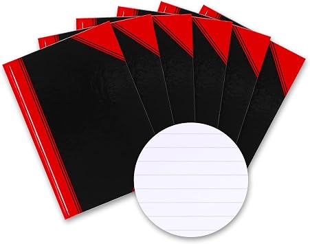 Landre Bantex 6 x A5 Ruled Notebook 192 Pages 70gsm Hardback Black