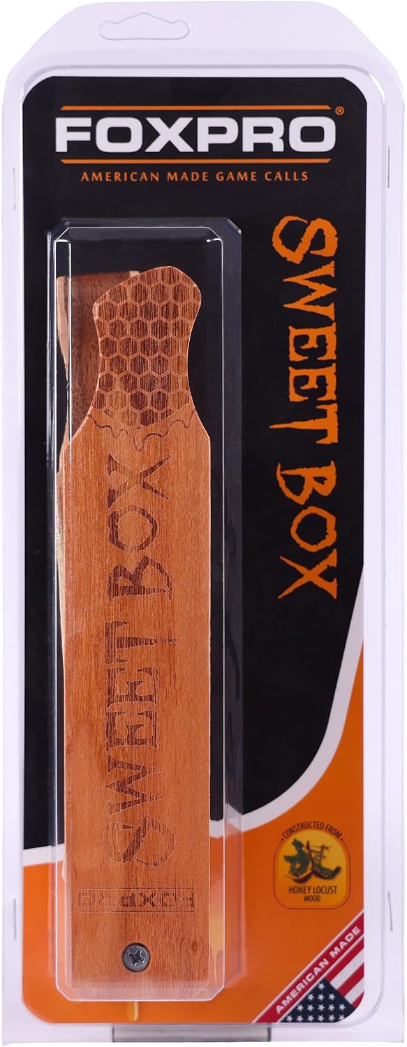 FOXPRO Sweet Box Honey Locust and Speckled Sycamore Wood Turkey Box Call