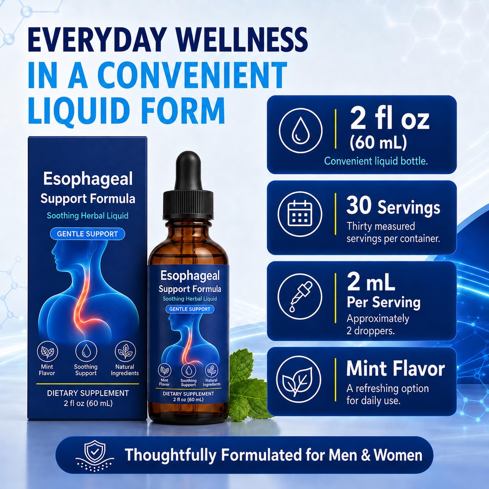 Esophageal Support Drops,Slippery Elm& Zinc L-Carnosine, Mint,2 fl oz — Amazon image 5