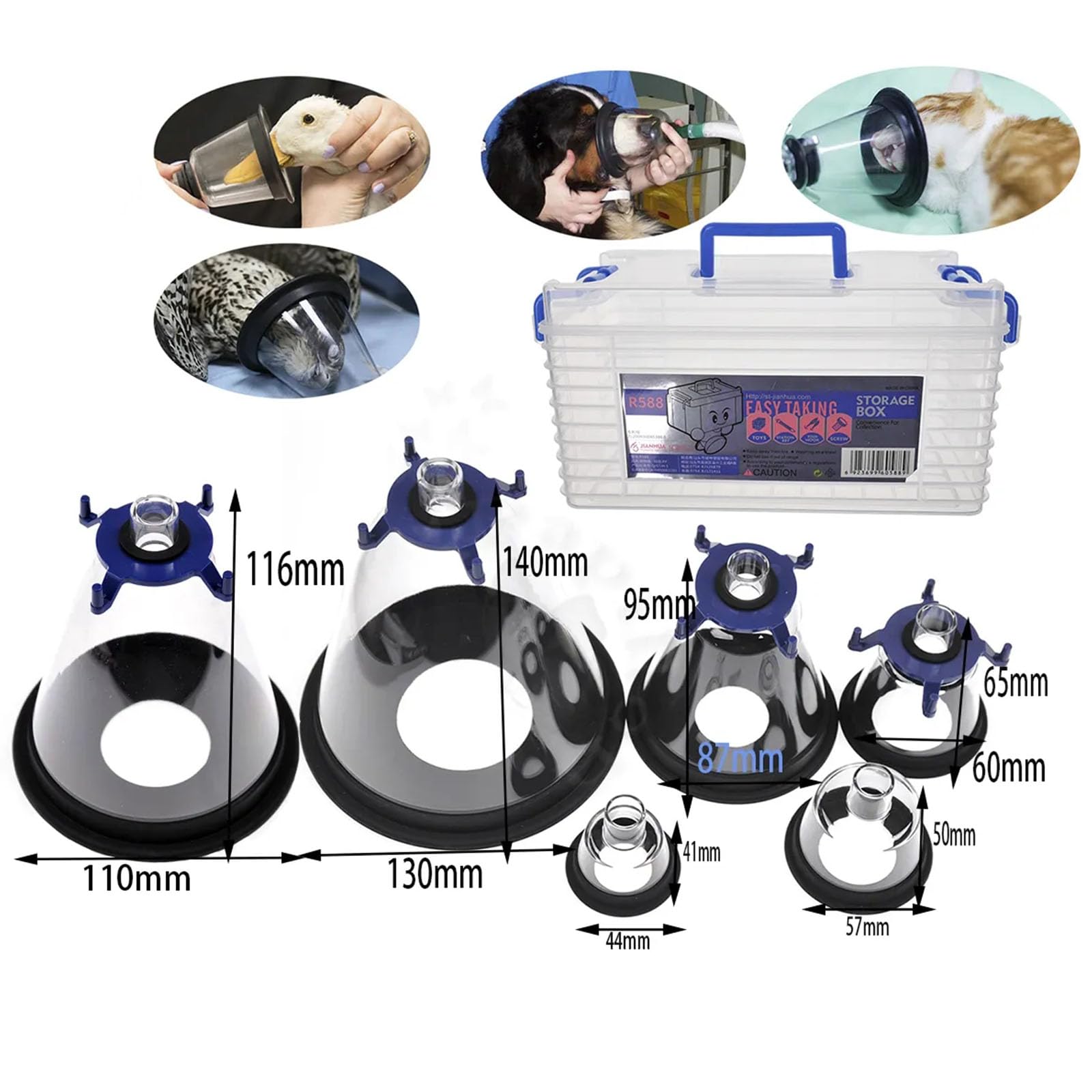 Máscara De Anestesia para Mascotas Perro Y Gato Resucitador Manual Transparente Anestesia Veterinaria Taza De Respiración Anestesia para Mascotas Máscara De Oxígeno Suministros para Mascotas