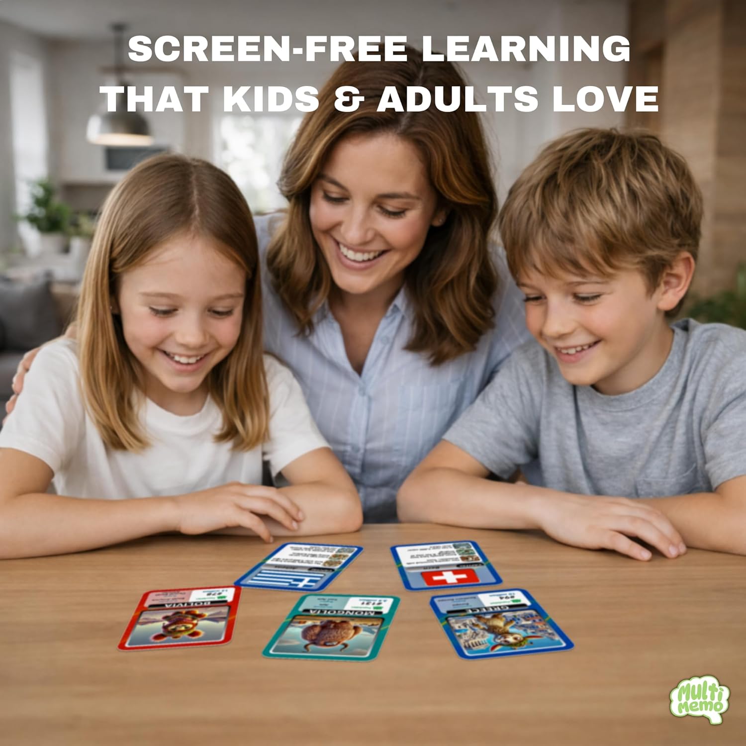 100 Countries & Capitals Flashcard Game – Geography Learning Game for Kids – Educational Card Set for Classroom, Homeschool, ESL, World Facts & Memory Challenge – Ages 6+