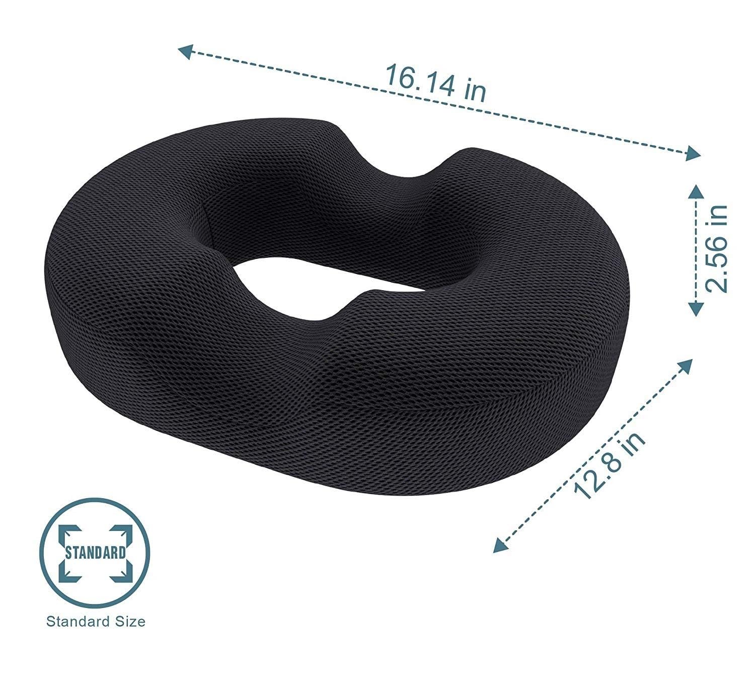 Cuscino da seduta in memory foam ad alta densità con gel rinfrescante, sollievo dal dolore per coccige, pile, sciatica, fistola, emorroidi