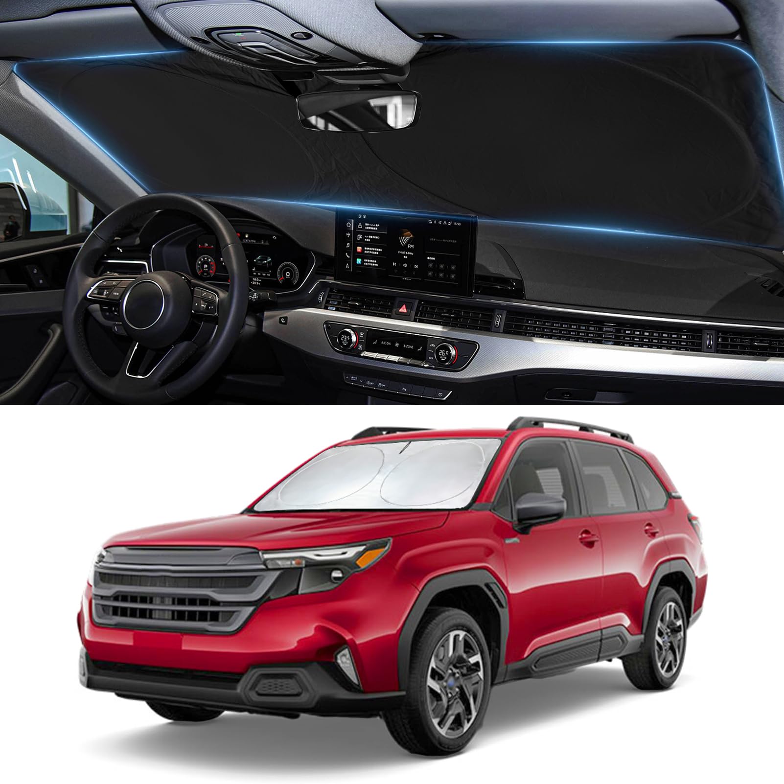 Windshield Sun Shade for 2019-2025 2026 Subaru Forester Window Sunshade