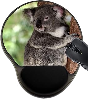 MSD Mousepad Wrist Rest Protected Mouse Pads/Mat with Wrist Support, Design for Koala Australia Bear Animal Nature Mammal Wildlife Eucalyptus Tree Wild Cut