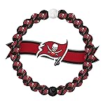 Lokai Silicone Beaded Bracelet for Men & Women, NFL Football Collection - Tampa Bay Buccaneers, Small - Silicone Jewelry Fashion Bracelet Slides-On for Comfortable Fit