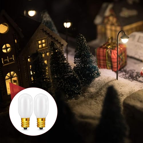 Miniatura 5 de Honoson Bombillas de repuesto de aldea de Navidad, 6 W, accesorios para bombillas de repuesto para casa de Navidad (6 piezas)