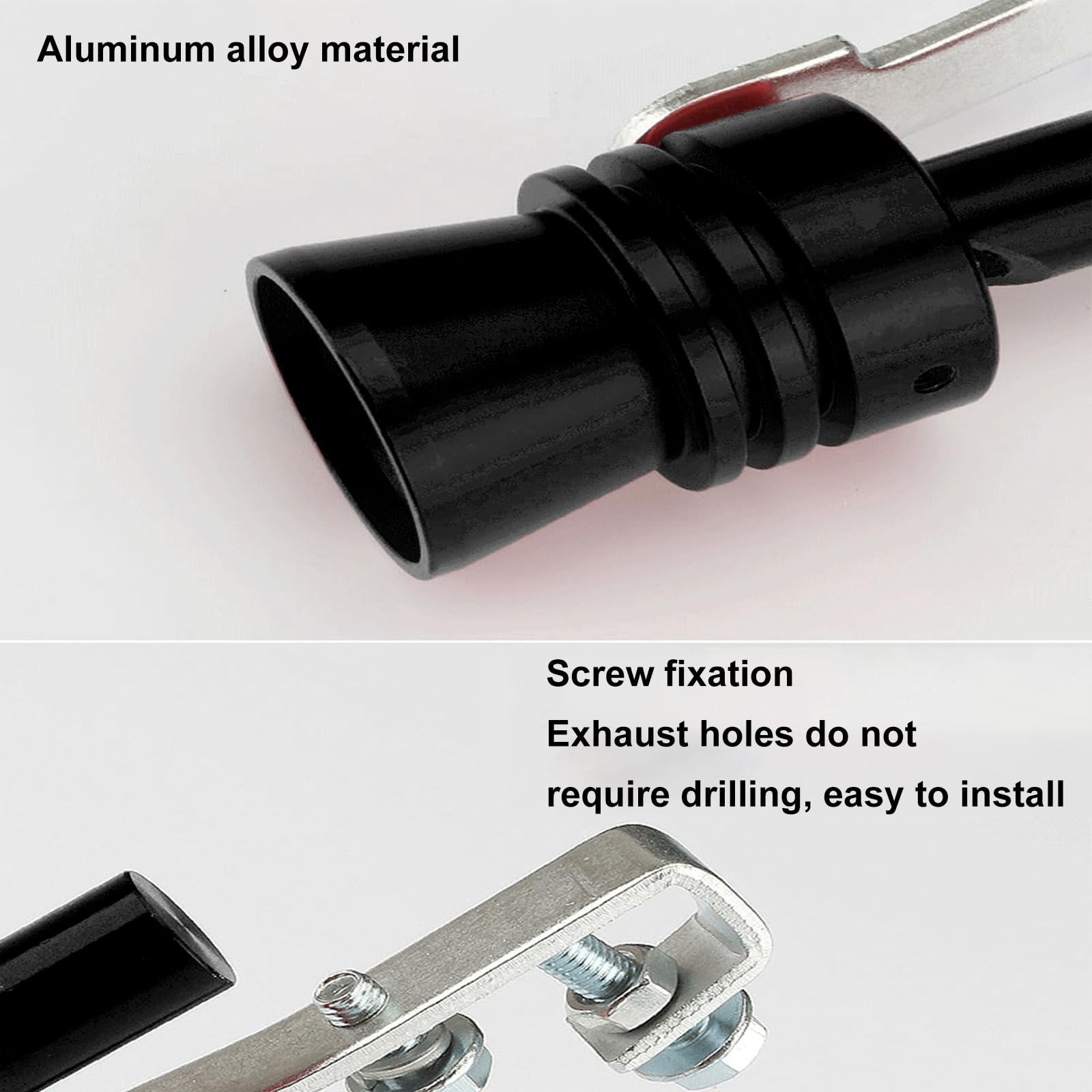 Suono Turbo Fischio Per Auto - 2 Pezzi In Alluminio, Nero+Argento, Universale - Foto 10