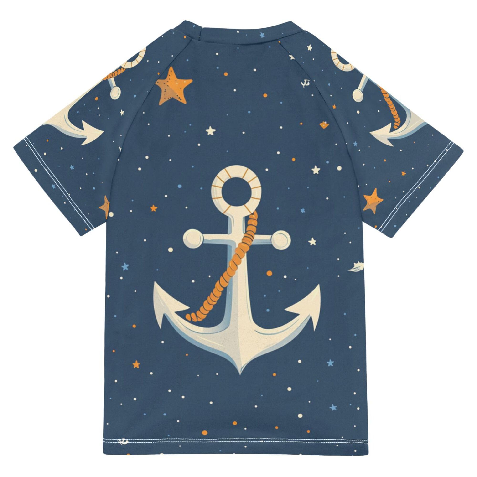 Ocean Stars Cartoon Girls Bathing Suit UV Protection Sweatshirt Swimwear Beach Tops 3T