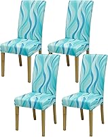 Vista 98 de Fundas para sillas de comedor, juego de 2 fundas para sillas de comedor o cocina, lavables, protectoras, para sillas Parsons, para el hogar, Beige