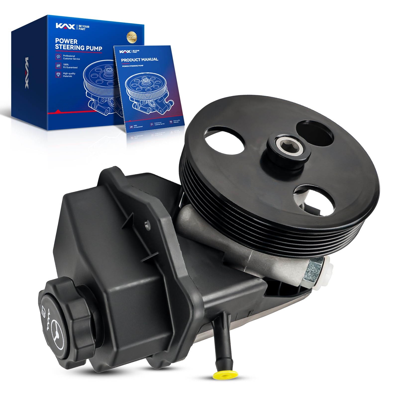 KAX Power Steering Pump with Pulley Reservoir