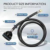 Vista 3 de Cabezal rociador de tazón de champú certificado por UPC con manguera de goma negra, pieza de repuesto profesional para fregadero de salón