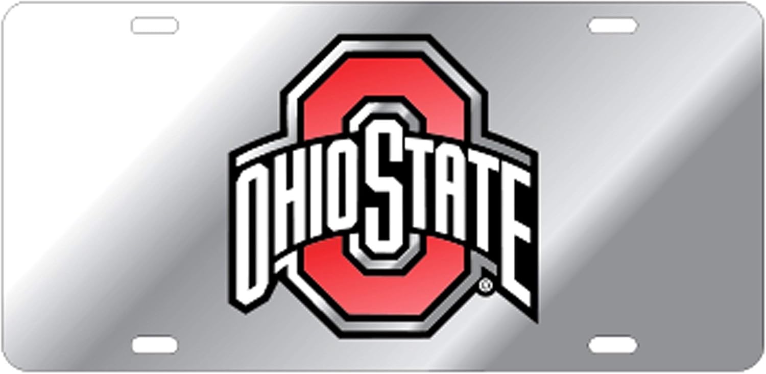 Ohio State University Tags (Mirror Acrylic with Red Mirror Acrylic Logo (48067))