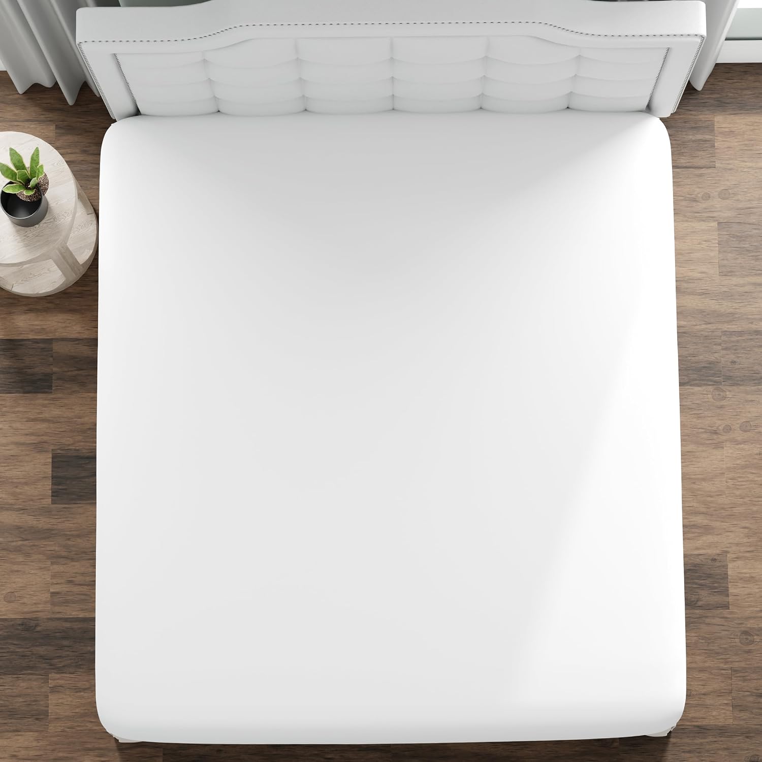 Fresh Ideas Fitted Vinyl Mattress Protector, Waterproof, Hypoallergenic, 9" Pockets, Full