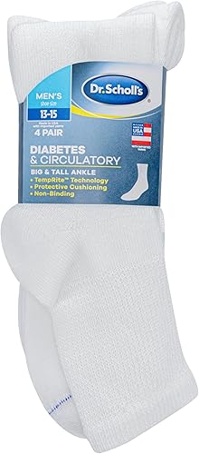 Miniatura 7 de Dr. Scholl's Men's Diabetes & Circulatory Socks - 4 & 6 Pair Packs - Non-binding Moisture Management