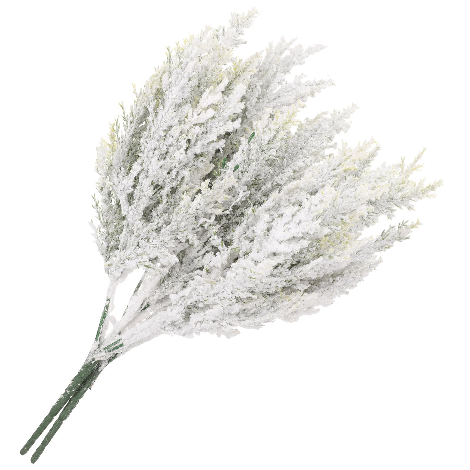 Branches de pin artificielles enneigées FRCOLOR lot de 2 pour couronne de Noël extérieure en PE
