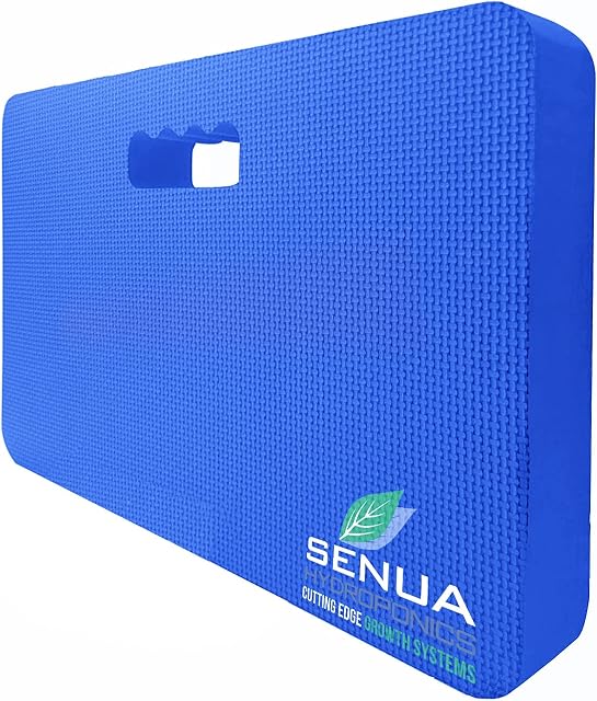 Senua Thick Kneeling Pads, Knee Pad Cushion for Gardening, Yard Work, Yoga, Exercise, Bath Tub Floor Kneeler with Baby, Comfortable Garden Foam Mats to Kneel On, 17.5 x 11 x 1.5 (Blue)