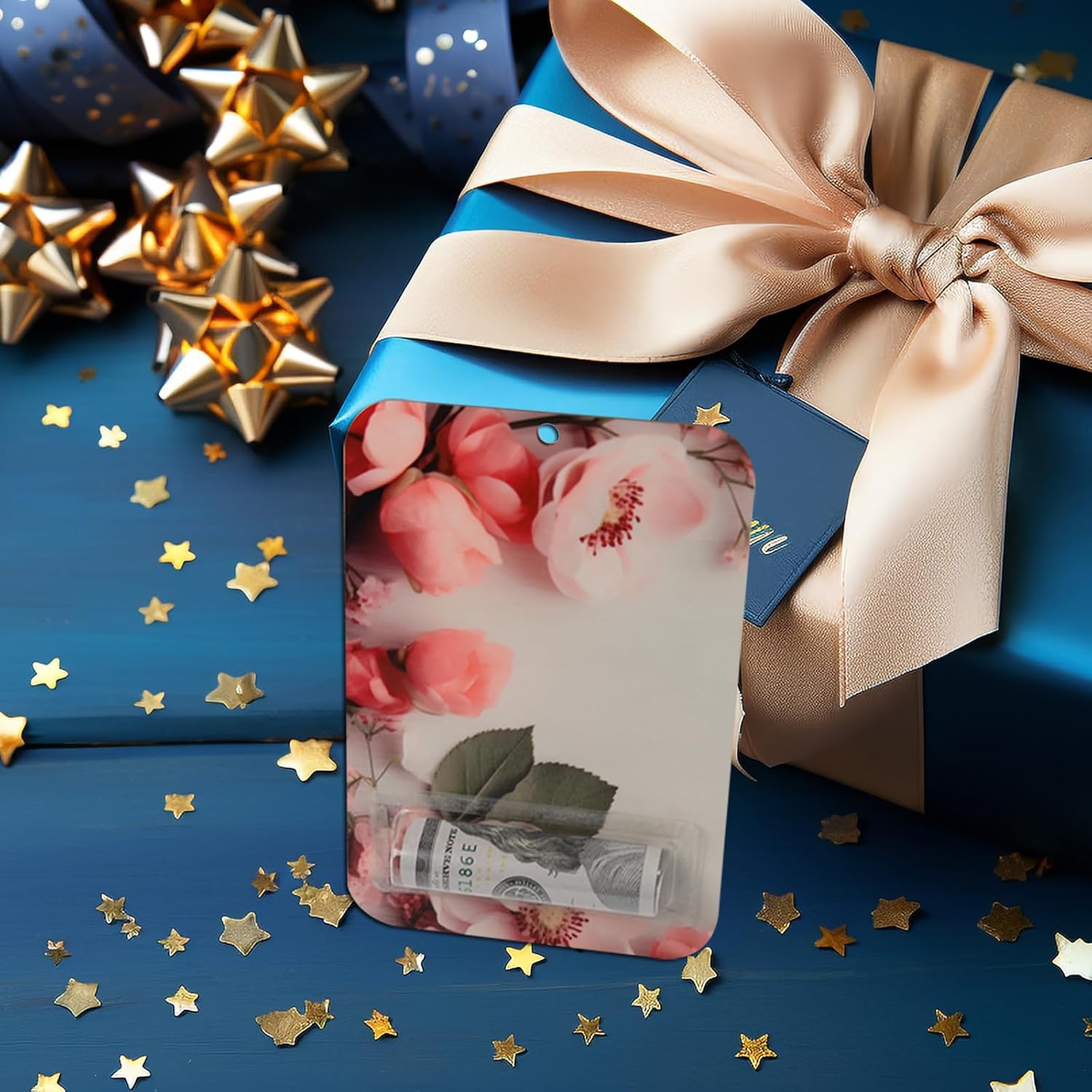 20 Sets Sublimation Blanks Money Card Blanks with Lip Balm Pouches Sublimation Ornament Blanks Christmas Ornaments Sublimation Blanks Products Blanks Bulk