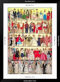 Barbie - 入手困難　バービー　Fashion  Frames  Wall  Decor Barbie Fashion Frames Bathing Suit NRFB – Doll Peddlar