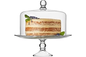 Libbey Selene Glass Cake Stand with Dome Lid: An Epitome of Grace...
