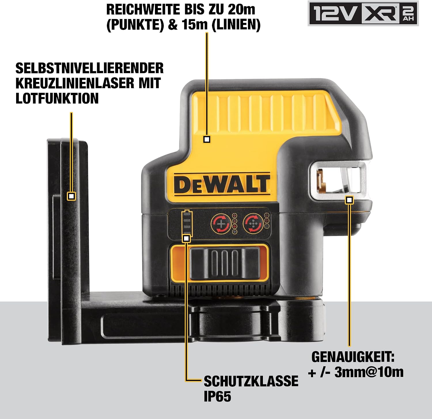 DeWalt, DCE0822D1R, QW, Lßser Autonivelante de lÝneas en