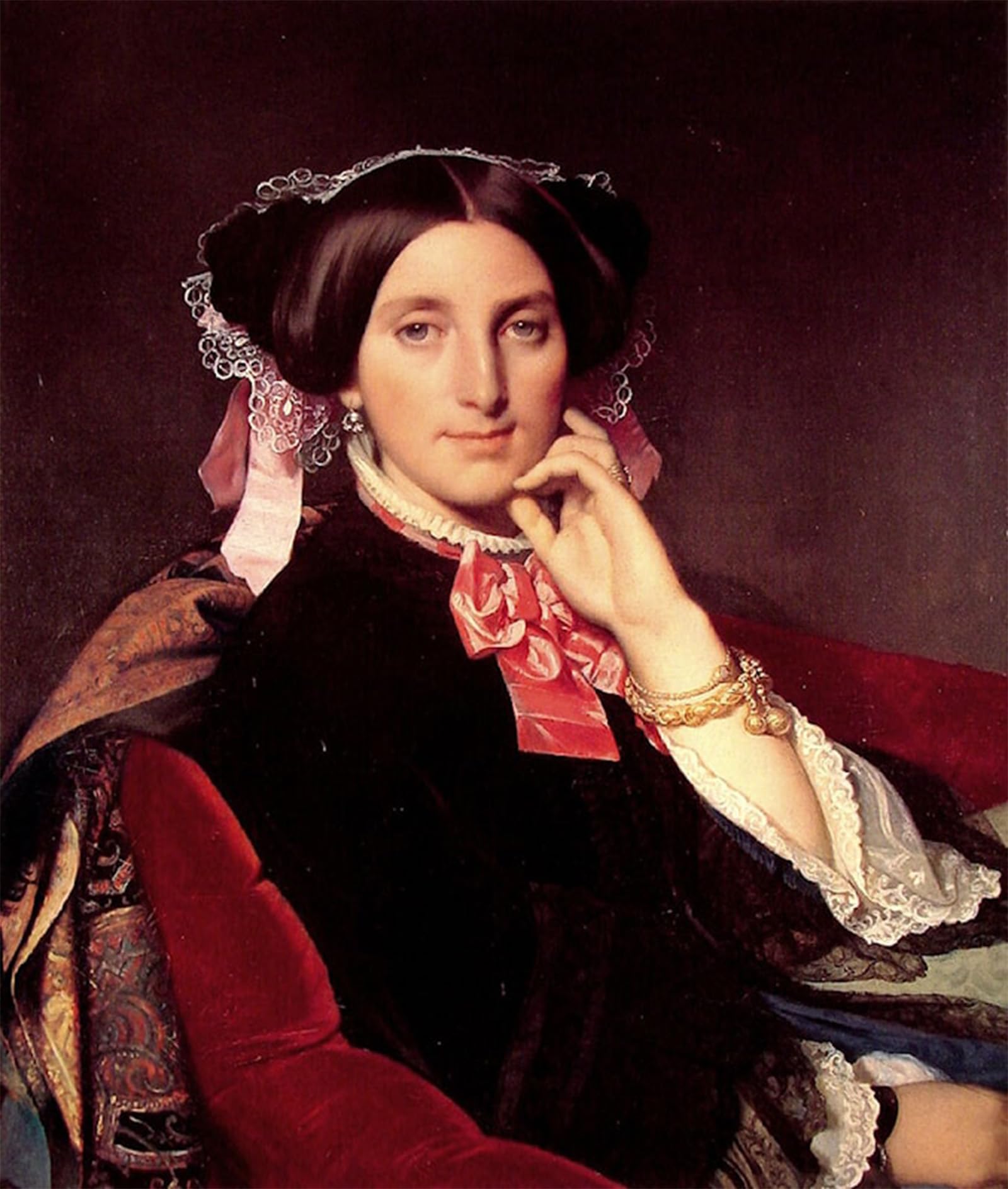 SERENDIPITP Retro Picture Poster Wall Art Pictures Painting Madame Henri Gonse by Jean Auguste Dominique Ingres Wall Art Canvas Print for Wall Decor 60x90cm