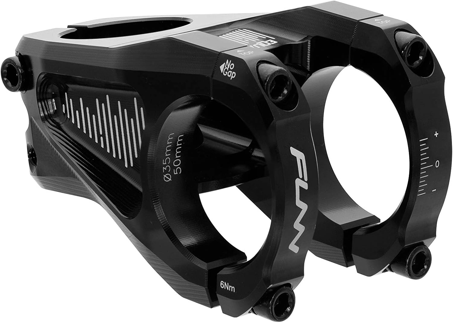 FUNN Equalizer Bike Stem with 10mm Drop or Rise, 35mm Bar Clamp (Length 50mm, Black)