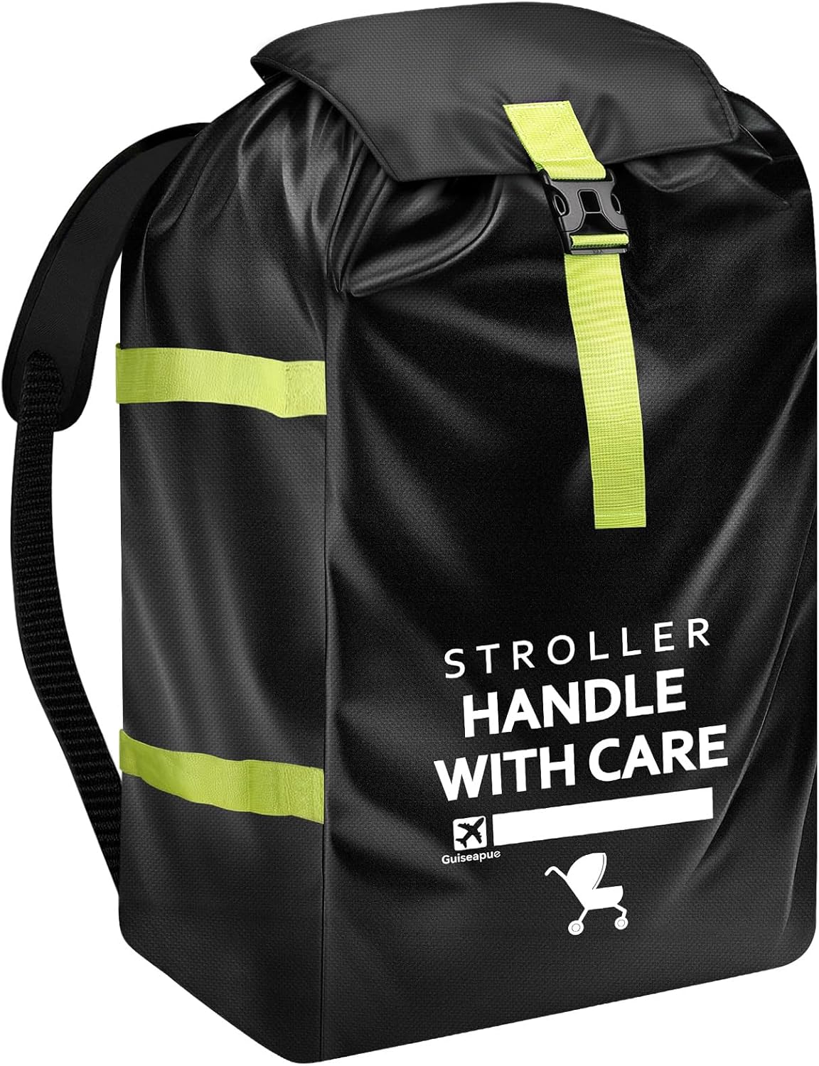 Upgrade Stroller Bag for Airplane: 46" H x 24" W x 15" D Large Stroller Cover with Shoulder Handle for Air Travel, Travel Essentials for Single, Double, Jogging Stroller, Chicco, UPPAbaby, Evenflo