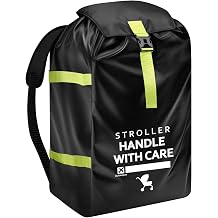 Upgrade Stroller Bag for Airplane 46"H x 24"W x 15"D Large Stroller Cover | Stroller Travel Bag with Shoulder Handle, Baby Air Travel Essentials Fit Single Double Jogging Stroller Chicco Graco Evenflo