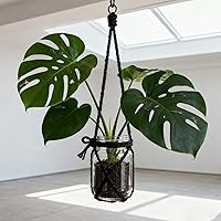 Vista 6 de Cordel de yute natural negro de 0.197 in y 100 pies, para regalo de manualidades, proyectos de manualidades, envoltura, agrupación, embalaje, cordel