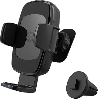 Scosche UQ3DV-SP Dashboard/Vent Qi-Enabled Wireless Charging Universal Phone Mount for The car with Stick Grip Black