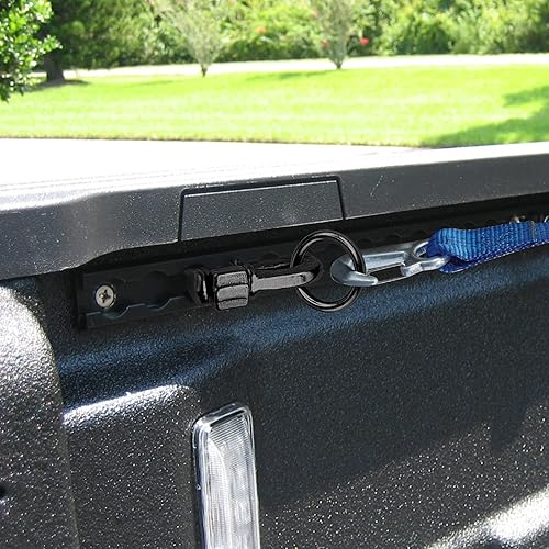 Miniatura 5 de Accesorios de amarre de perno doble con riel en L y anillo en O, uso con rieles en L en camiones, furgonetas, remolques para crear puntos de anclaje